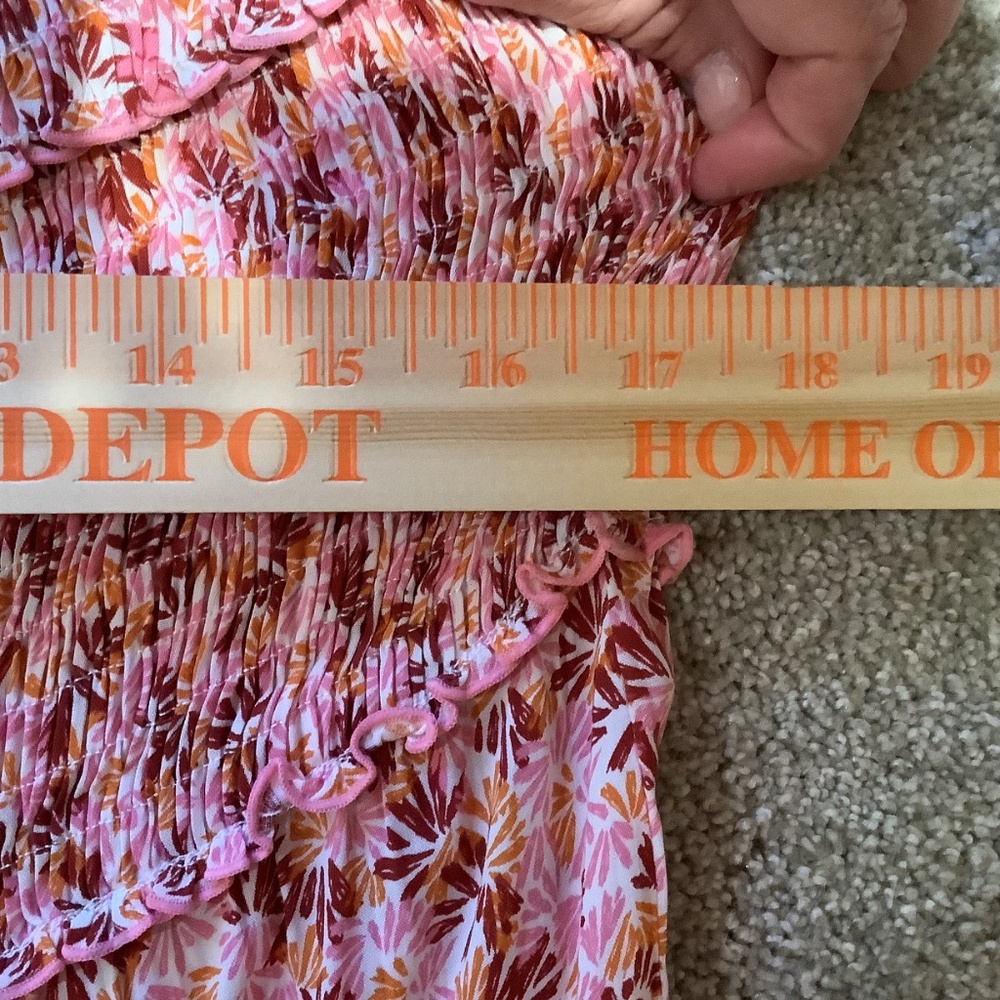 Poupette St Barth Soledad On/Off-The-Shoulder Smocked Midi-Dress Pink Size Large - Picture 14 of 16